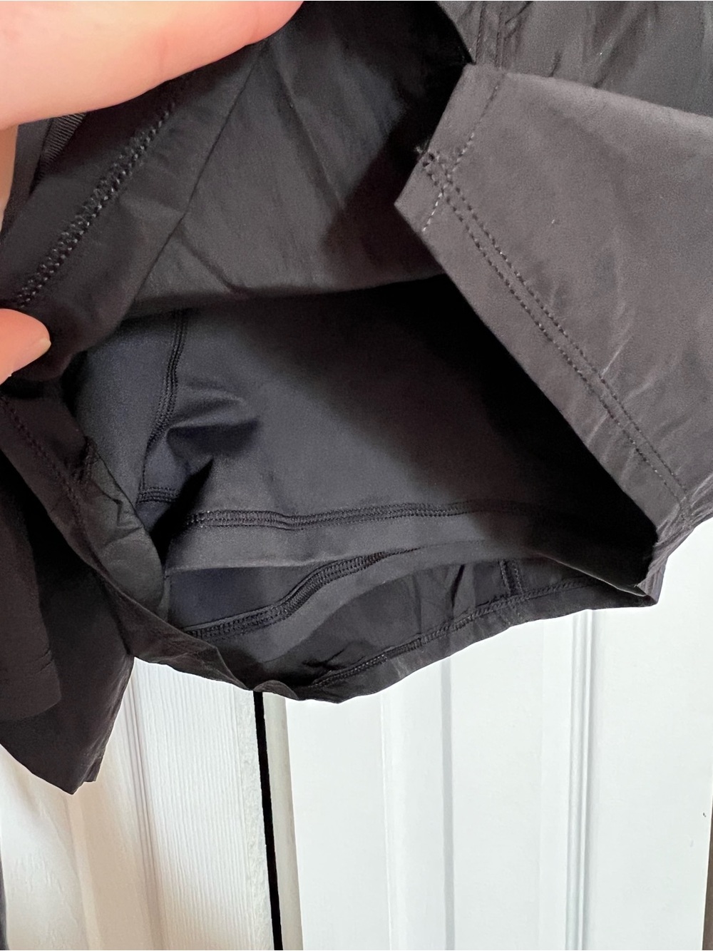 aerie Black Drawstring Waist Athletic Shorts - Picture 4 of 8